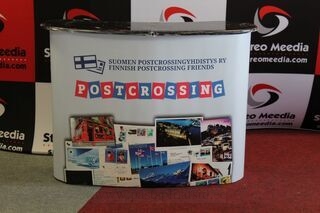 Exhibition table Postcrossing