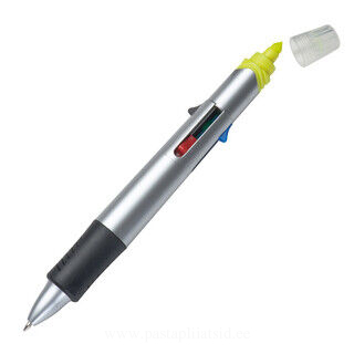 4-colour ball pen with highlighter