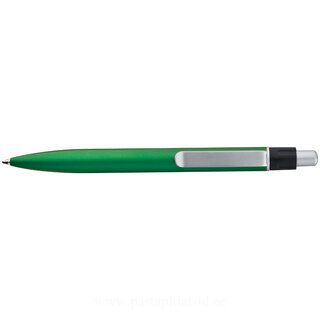 Metal ball pen with a broad clip